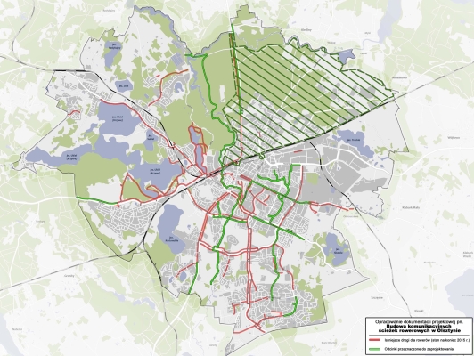 Aktualne i planowane ścieżki rowerowe na terenie Olsztyna