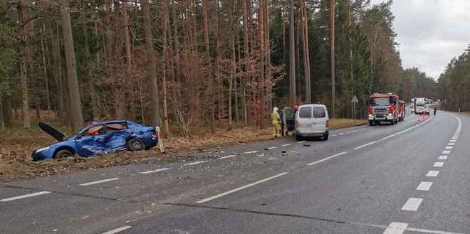 Wypadek na trasie DK16 Olsztyn Gietrzwałd